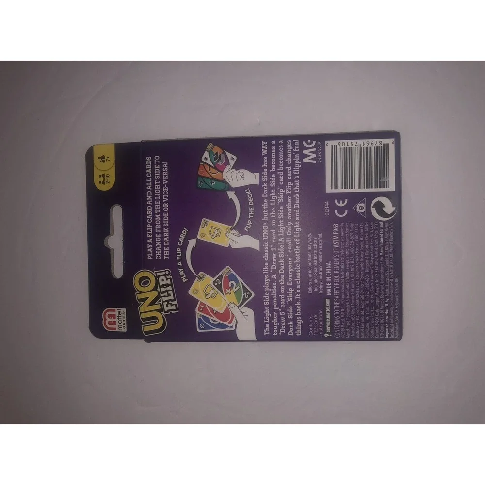 Mattel UNO Flip GDR44 Double Sided Card Game for 2-10‎ Players Ages 7Y+